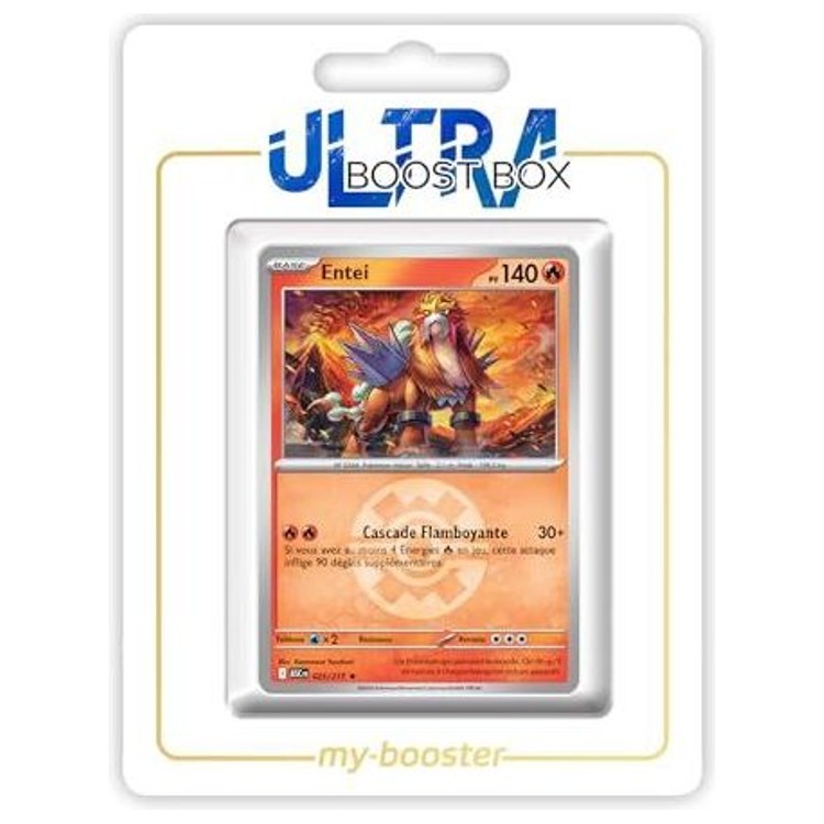 Carte Pokémon Entei 025/217 en version Reverse de l’extension Héros Transcendants, recto détaillé avec l’illustration légendaire