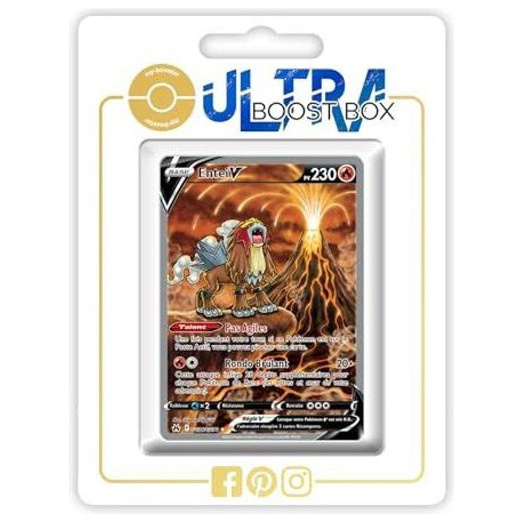 Carte Pokémon Entei V GG36/GG70 Alternative Pokémon Gallery de l’extension Zénith Suprême, vue de face avec l’illustration complète en français.