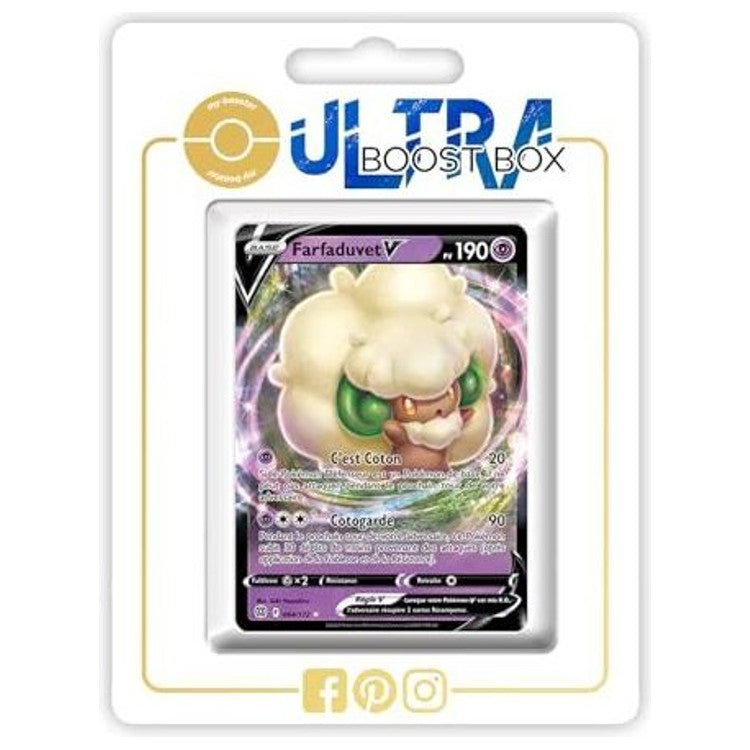 Carte Pokémon Farfaduvet V 064/172 Ultra Rare de l’extension Stars Étincelantes, édition française EB09 montrant le recto détaillé.