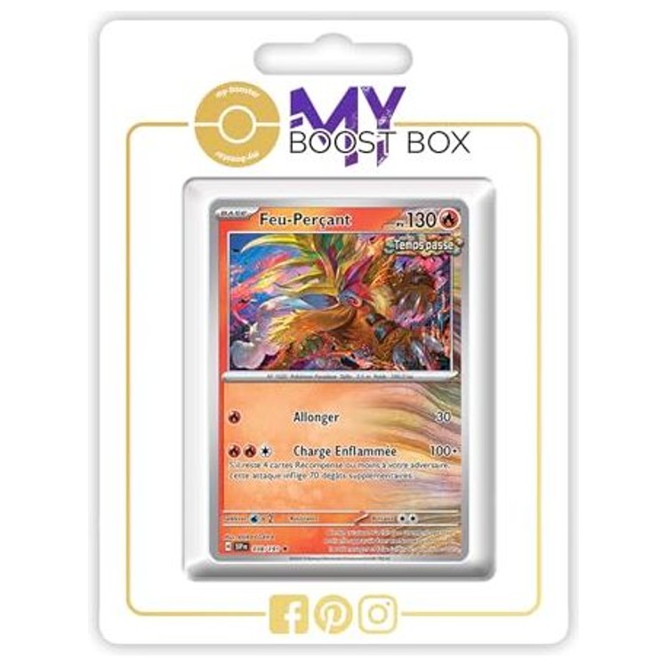Carte Pokémon Feu-Perçant 038/191 en version Holo ou Reverse, recto, issue de l’extension Étincelles Déferlantes Écarlate et Violet 08