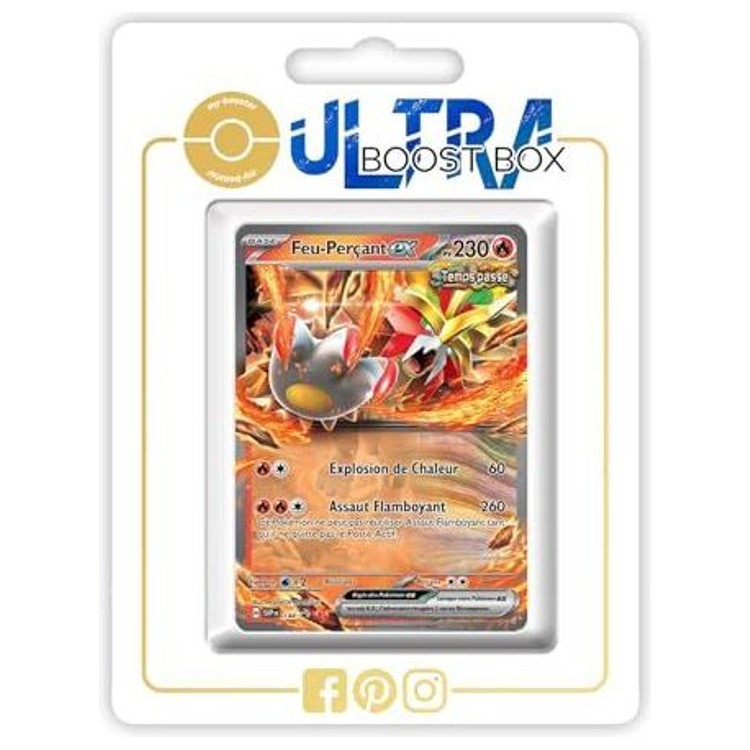 Carte Pokémon Feu-Perçant ex SV144 en français, recto, issue de l’extension Mascarade Crépusculaire du bloc Écarlate et Violet EV06