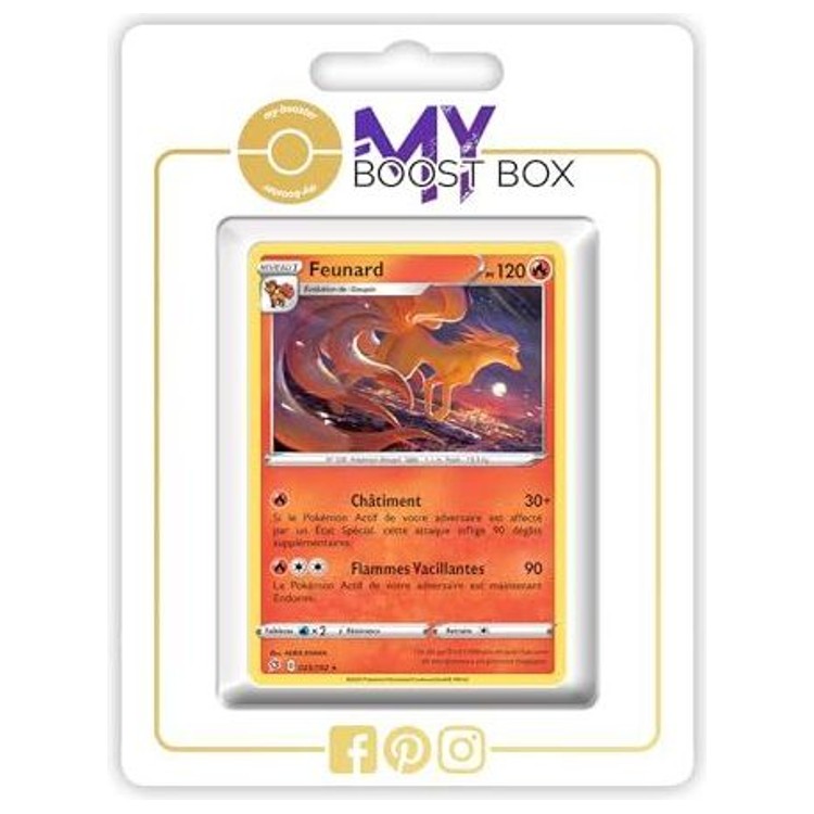 Carte Pokémon Feunard 025/192 en version Reverse de l’extension Clash des Rebelles, recto en gros plan avec effet brillant.
