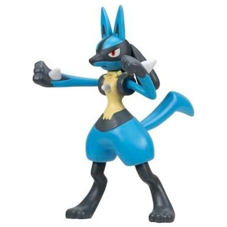 Figurine Lucario de trois quarts, bras tendu vers l'avant