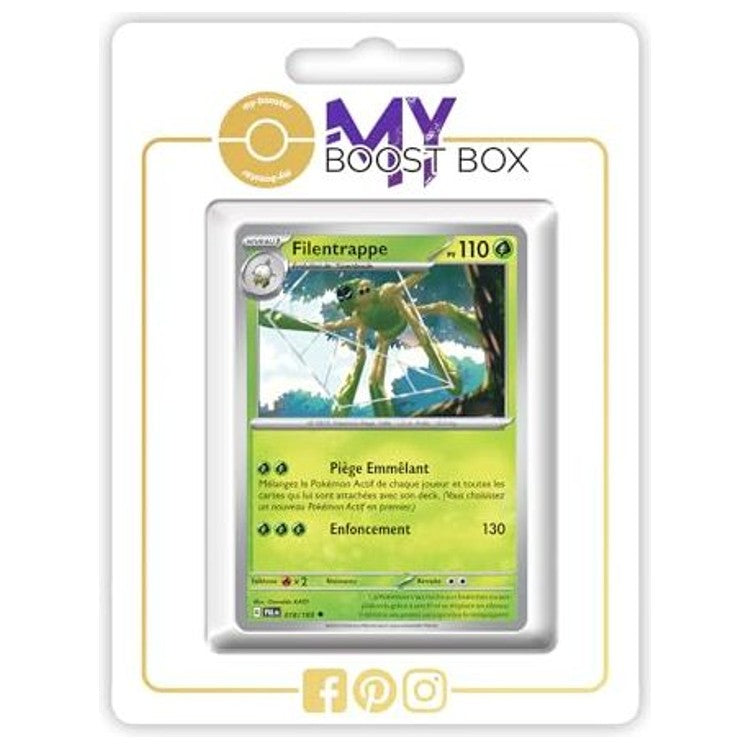 Carte Pokémon Filantrappe 018/193 en version Reverse de l’extension Évolutions à Paldea Écarlate et Violet 02, vue de face détaillée.