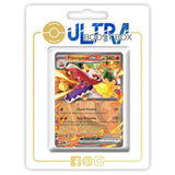 Carte Pokémon Flâmigator ex SV034 Ultra Rare de l’extension Évolutions à Paldea EV02, vue de face avec l’illustration complète du Pokémon Feu.