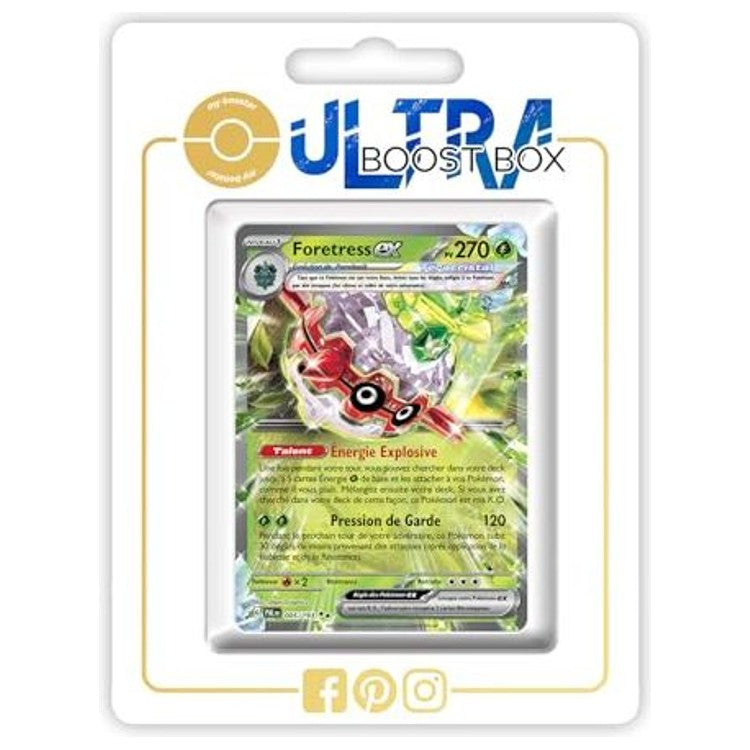 Carte Pokémon Foretress ex 005/193 Téracristal en français, recto, issue de l’extension Évolutions à Paldea Écarlate et Violet 02