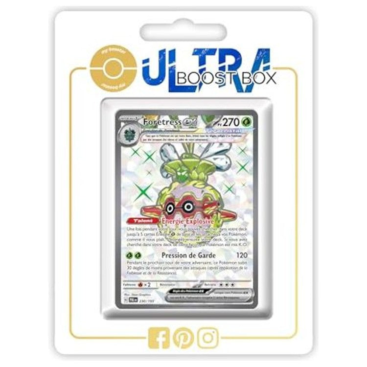 Carte Pokémon Foretress ex 230/193 Full Art Téracristal secrète EV02, vue de face, édition française Évolutions à Paldea.