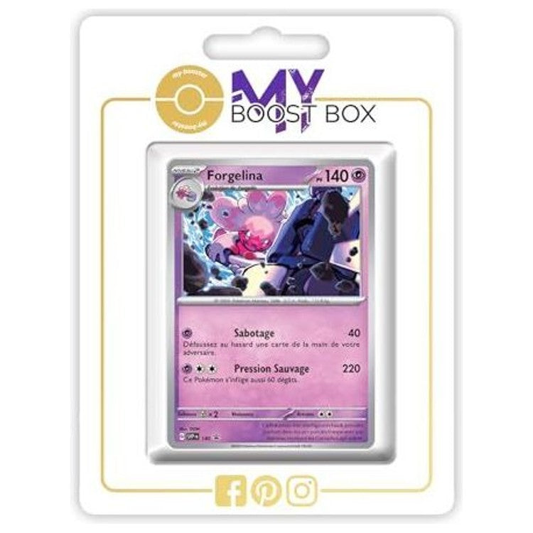 Carte Pokémon Forgelina SV140 Holo de l’extension Couronne Stellaire, recto en français du bloc Écarlate et Violet 07.