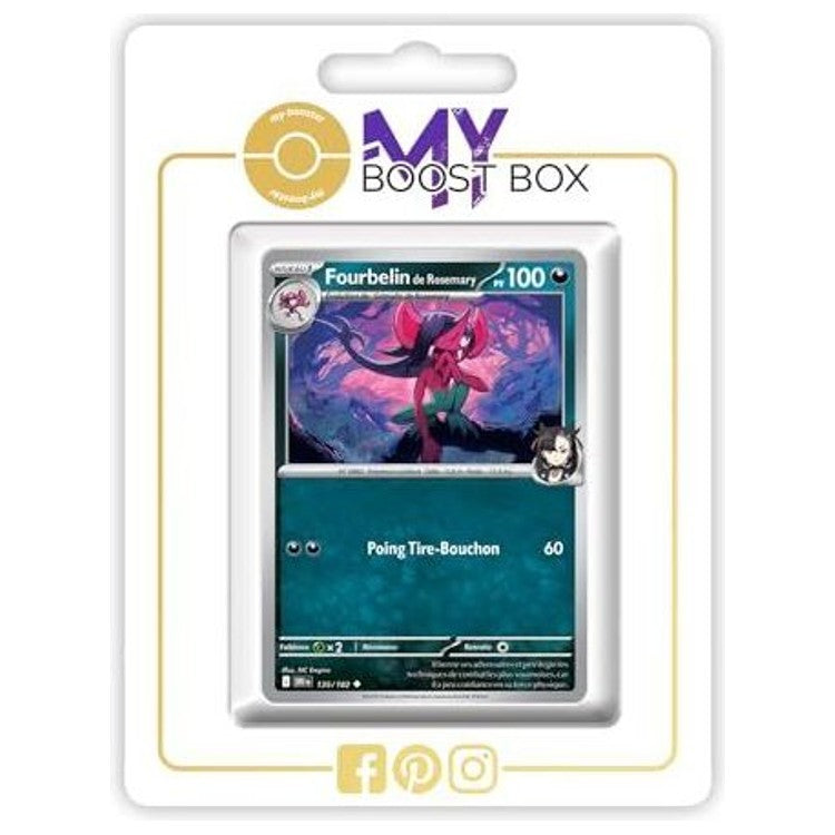 Carte Pokémon Fourbelin de Rosemary 135/182 en version Reverse de l’extension Rivalités Destinées Écarlate et Violet 10, vue de face en gros plan.