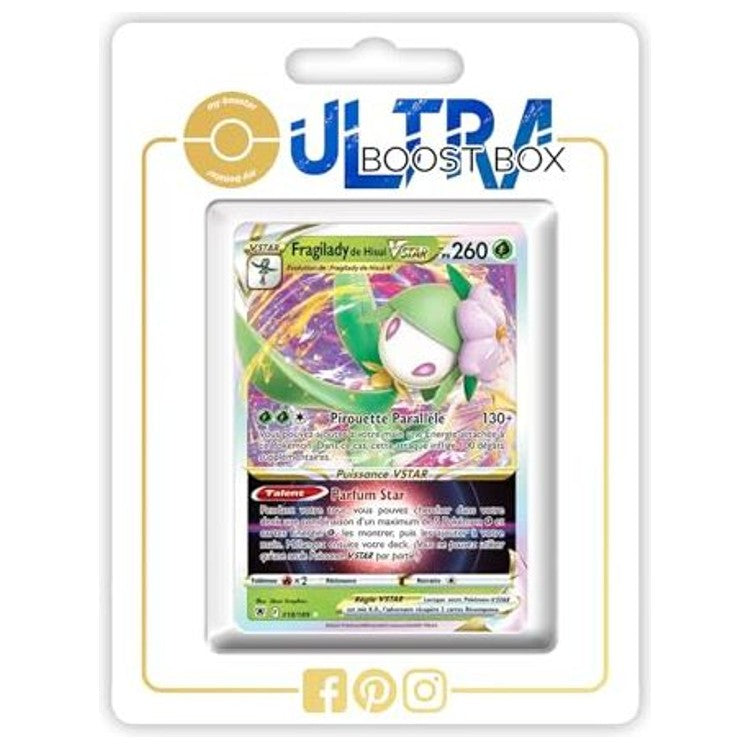 Carte Pokémon Fragilady de Hisui VSTAR 018/189 en français, recto, issue de l’extension Astres Radieux Épée et Bouclier 10