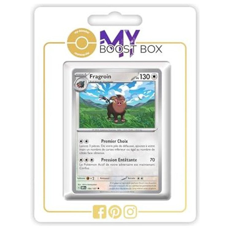 Carte Pokémon Fragroin 184/197 en version Reverse de l’extension Écarlate et Violet 3 Flammes Obsidiennes, vue de face en français.