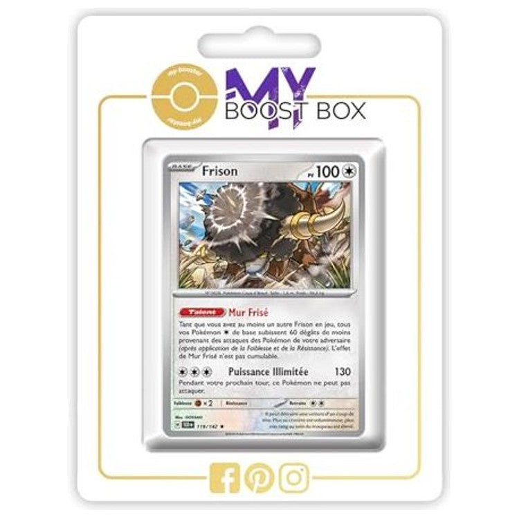 Carte Pokémon Frison 119/142 en version Holo ou Reverse, recto, issue de l’extension Couronne Stellaire Écarlate et Violet 07