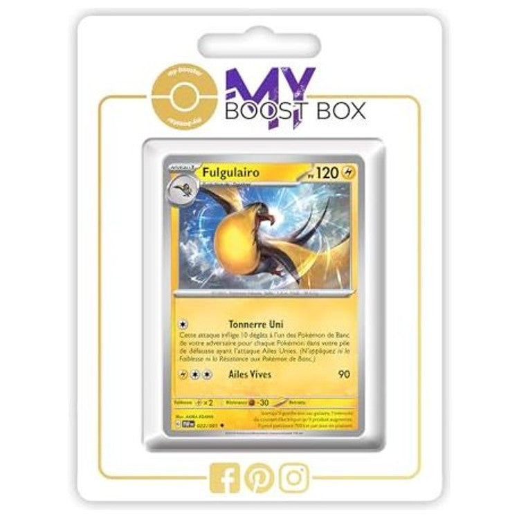 Carte Pokémon Fulgulairo 022/091 Reverse de l’extension Destinées de Paldea Écarlate et Violet 4.5, vue de face en français