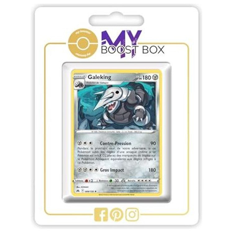 Carte Pokémon Galeking 089/159 en version Holo ou Reverse de l’extension Zénith Suprême Épée et Bouclier 12.5, vue de face détaillée.