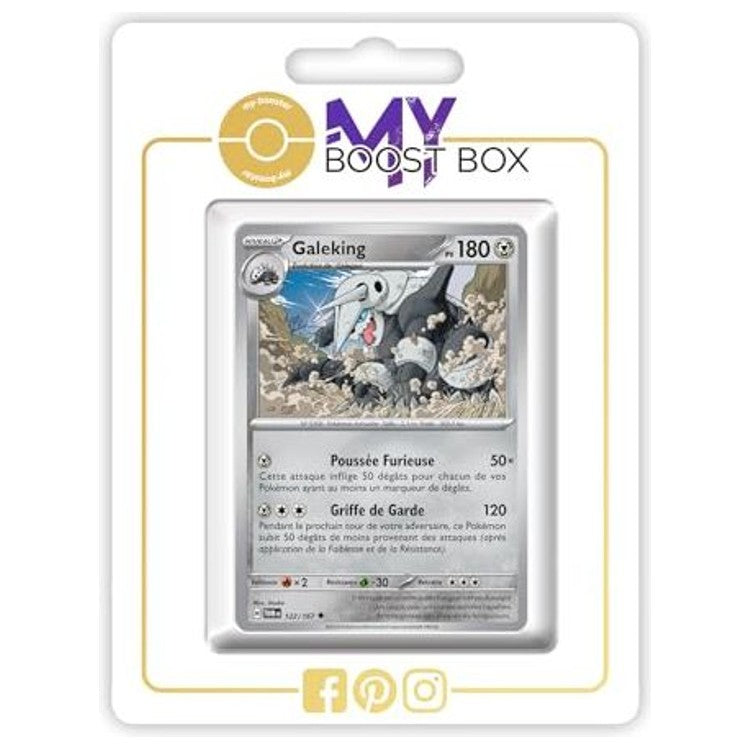 Carte Pokémon Galeking 122/167 en version Reverse de l’extension Mascarade Crépusculaire Écarlate et Violet 06, vue de face en français