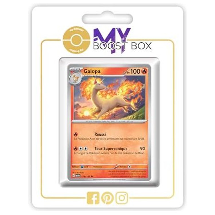Carte Pokémon Galopa 078/165 en version Reverse de l’extension 151 Écarlate et Violet 3.5, vue de face avec l’illustration complète.