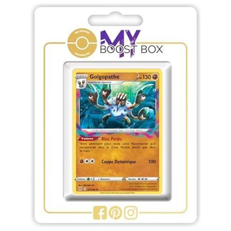 Carte Pokémon Golgopathe 107/196 en version Holo ou Reverse, recto, de l’extension Origine Perdue Épée et Bouclier 11