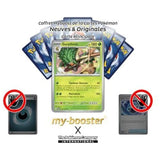 Carte Gorythmic devant plusieurs cartes Pokémon disposées en éventail, avec des visuels de cartes exclues.