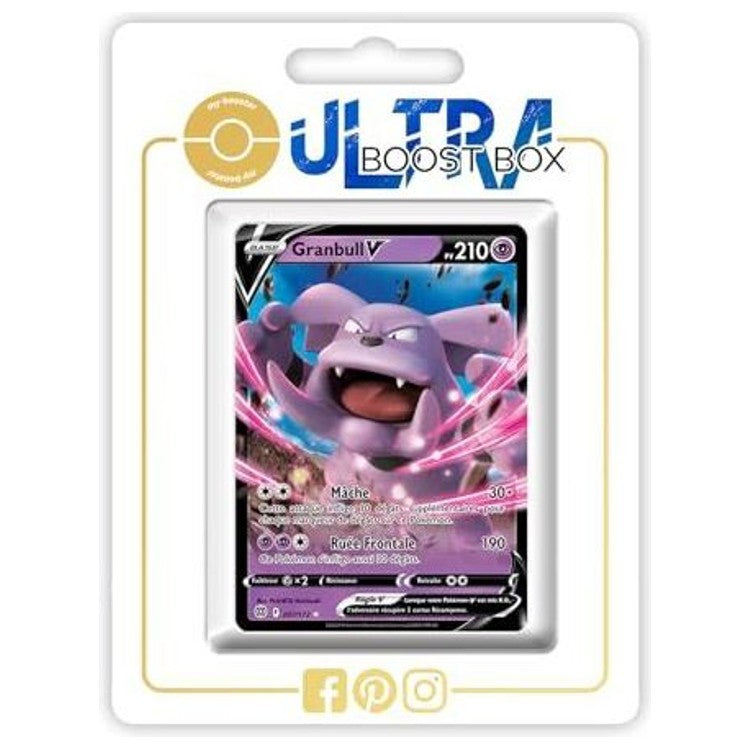 Carte Pokémon Granbull V 057/172 en français, recto, issue de l’extension Stars Étincelantes du bloc Épée et Bouclier EB09