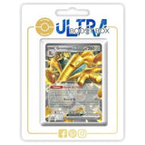 Packaging blanc My Booster Box présentant la carte Gromago ex dans une fenêtre transparente.