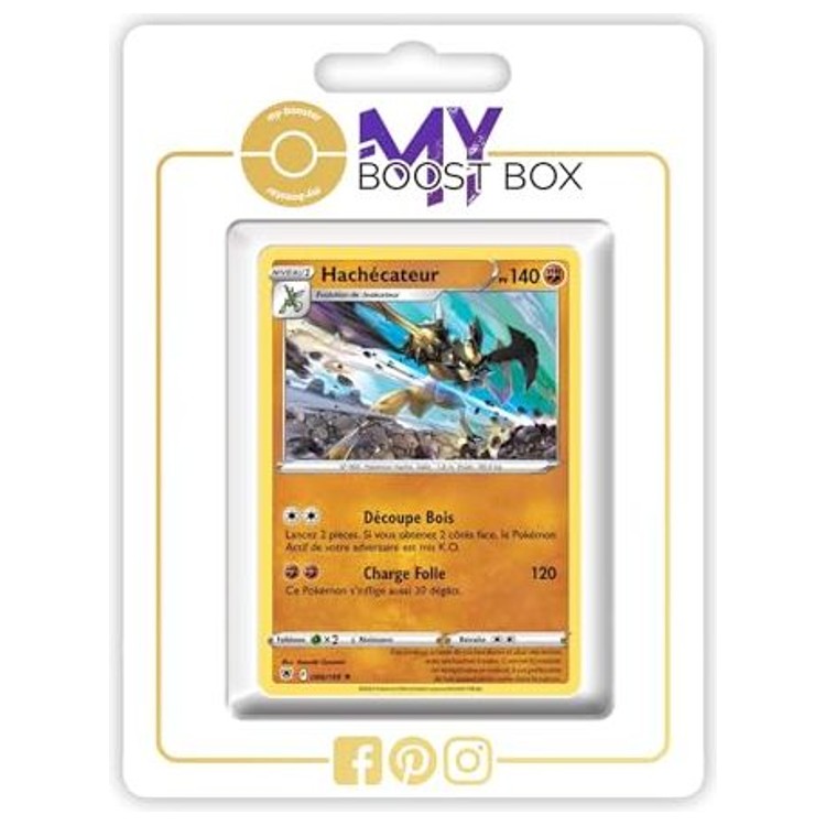 Carte Pokémon Hachécateur 086/189 Holo ou Reverse de l’extension Astres Radieux Épée et Bouclier 10, vue de face en français