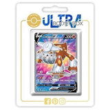 Carte Pokémon Heatran V 165/189 Full Art de l’extension Astres Radieux Épée et Bouclier 10, vue de face avec illustration complète brillante.