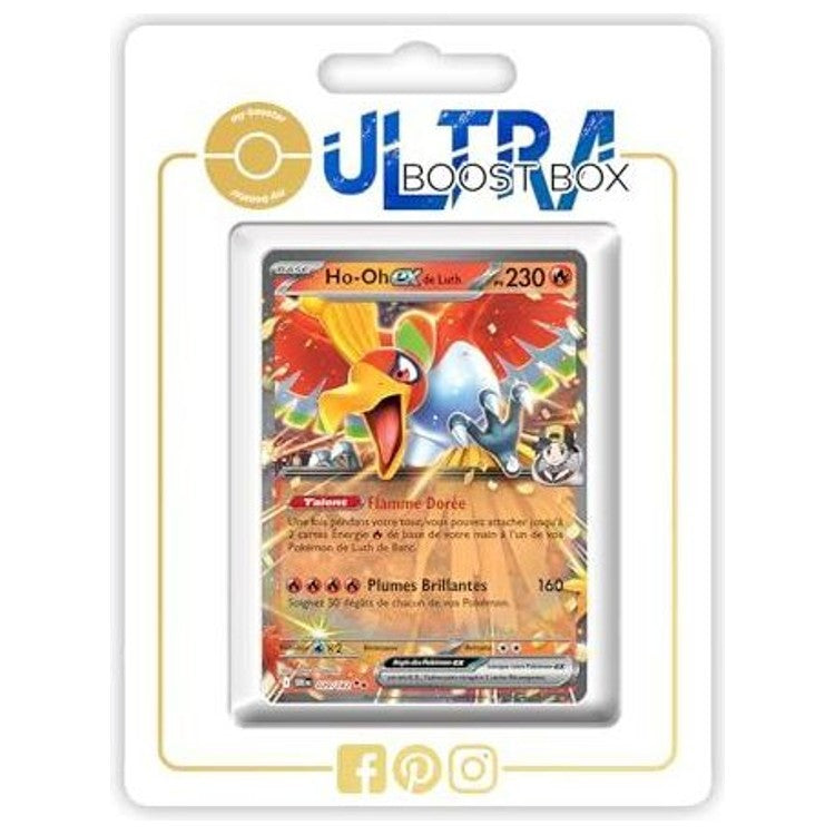 Carte Pokémon Ho-Oh ex de Luth 039/182 Ultra Rare ex, recto en français de l’extension Rivalites Destinees Ecarlate et Violet 10