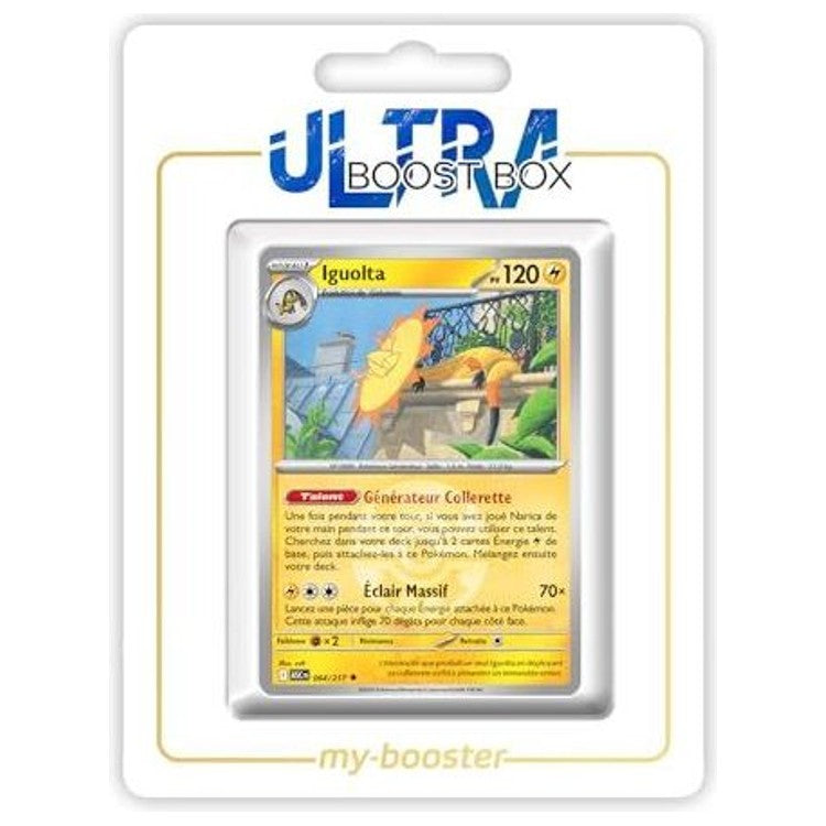 Carte Pokémon Iguolta 064/217 en version Reverse de l’extension Héros Transcendants, recto en français du bloc Méga-Évolution 02.