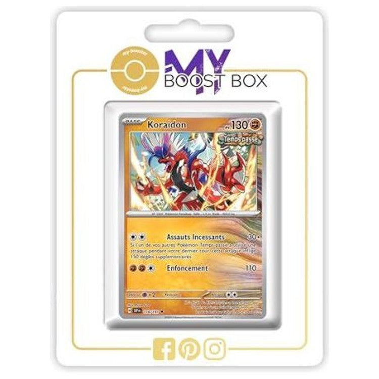 Carte Pokémon Koraidon 116/191 en version Reverse de l’extension Étincelles Déferlantes, bloc Écarlate et Violet EV08, vue de face détaillée.