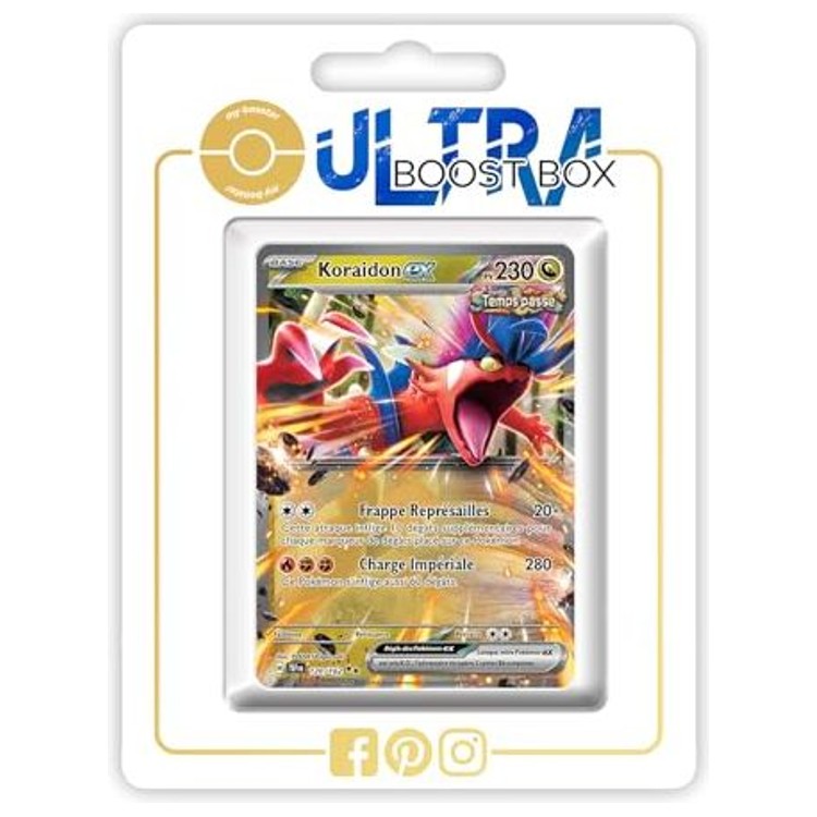 Carte Pokémon Koraidon ex 120/162 Ultra Rare de l’extension Forces Temporelles Écarlate et Violet 5, vue de face avec illustration complète.