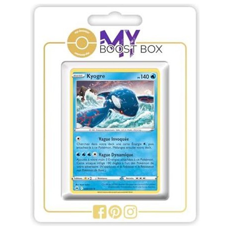 Carte Pokémon Kyogre 036/159 en version Holo ou Reverse de l’extension Zénith Suprême Épée et Bouclier 12.5, vue de face en gros plan.