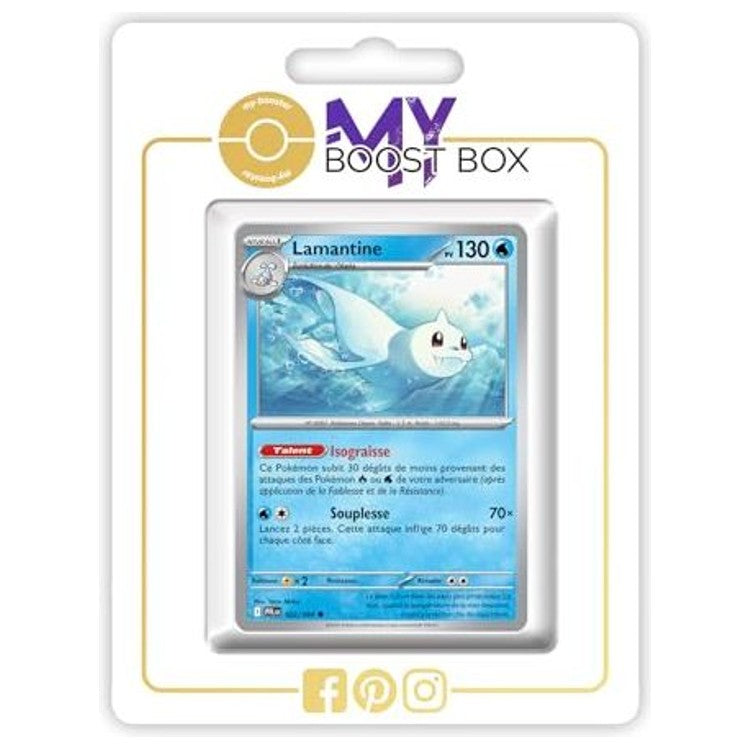 Carte Pokémon Lamantine 022/094 en version Reverse de l’extension Flammes Fantasmagoriques, recto en français du bloc Méga-Évolution 02