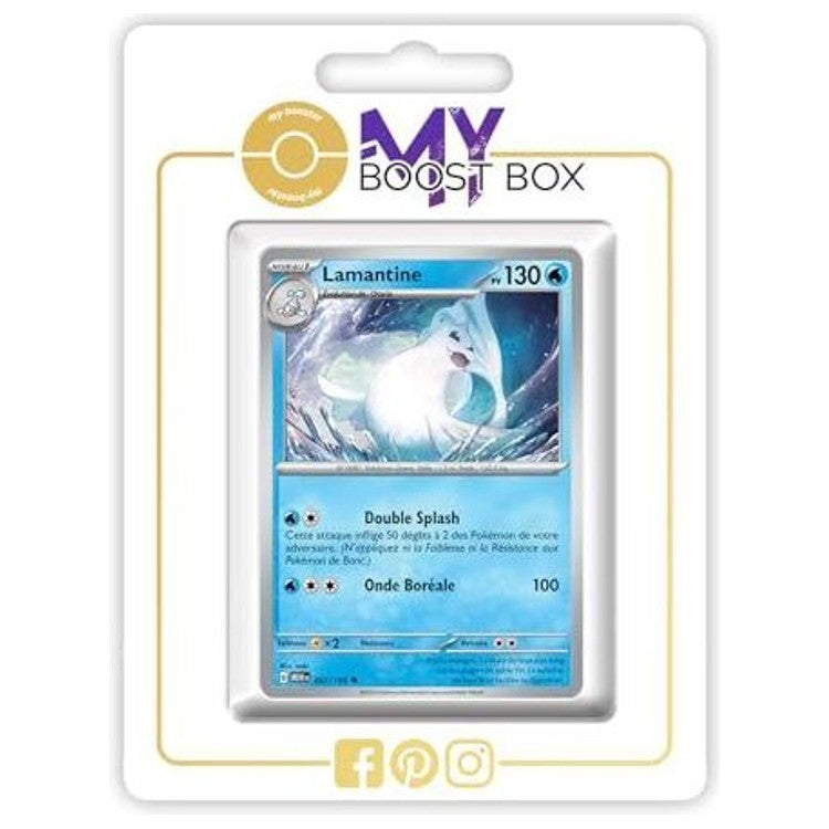 Carte Pokémon Lamantine 087/165 en version Reverse de l’extension 151 Écarlate et Violet 3.5, vue de face avec les détails du Pokémon Eau et Glace.