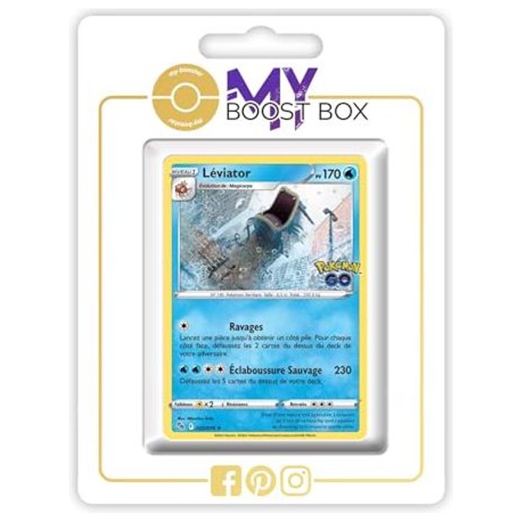 Carte Pokémon Léviator 022/078 en version Holo ou Reverse de l’extension Pokémon GO Épée et Bouclier 10.5, vue de face en français.