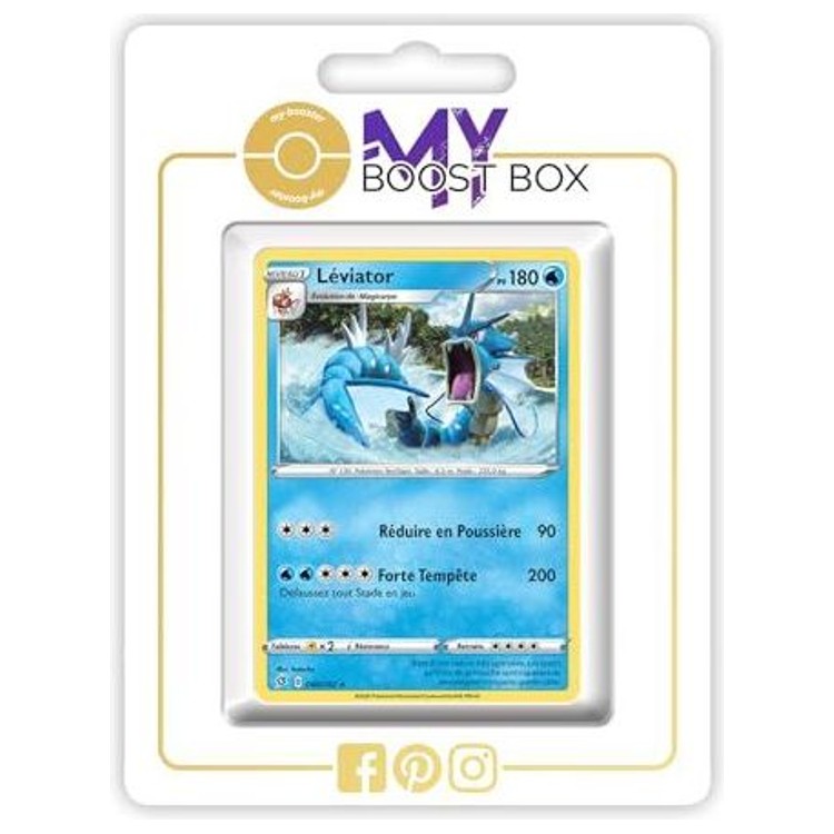 Carte Pokémon Léviator 040/192 en version Holo ou Reverse de l’extension Clash des Rebelles, bloc Épée et Bouclier 02, vue de face détaillée.