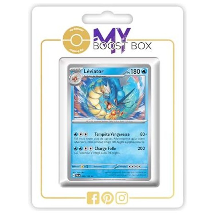 Carte Pokémon Léviator 043/193 Holo ou Reverse de l’extension Évolutions à Paldea EV02, vue de face avec illustration complète.
