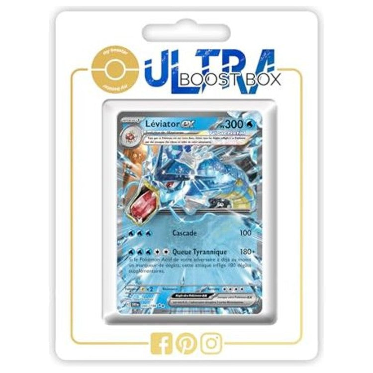 Carte Pokémon Léviator ex 045/198 Téracristal en français, recto, issue de l’extension Écarlate et Violet 1 EV01 dans un coffret Ultraboost.