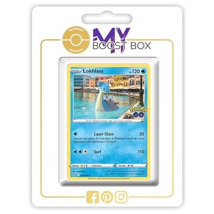 Carte Pokémon Lokhlass 023/078 en version Holo ou Reverse de l’extension Pokémon GO, bloc Épée et Bouclier 10.5, vue de face détaillée.