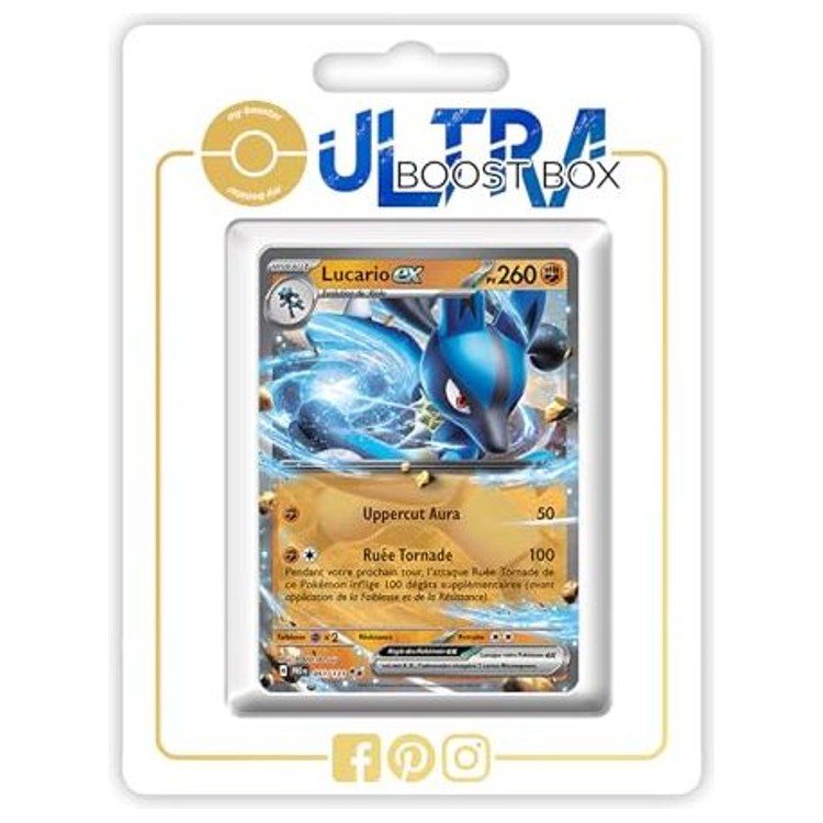 Carte Pokemon Lucario ex 051/131 Ultra Rare EV08 recto, edition francaise de l extension Evolutions Prismatiques Ecarlate et Violet