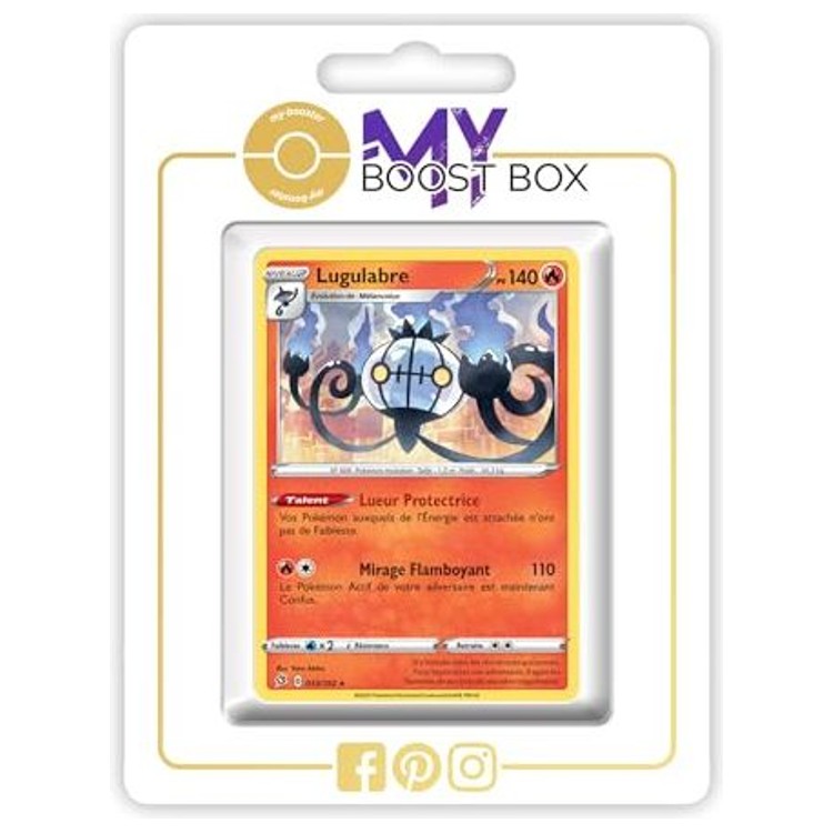 Carte Pokémon Lugulabre 033/192 en version Holo ou Reverse, recto, issue de l’extension Épée et Bouclier 02 Clash des Rebelles