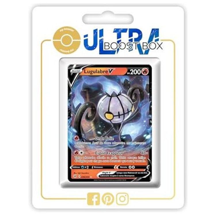 Carte Pokémon Lugulabre V 039/264 ultra rare de l’extension Poing de Fusion Épée et Bouclier 08, vue de face avec illustration complète.