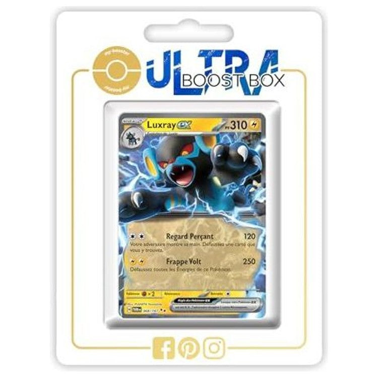 Carte Pokémon Luxray ex 068/167 Ultra Rare de l’extension Mascarade Crépusculaire Écarlate et Violet 06, vue de face en gros plan