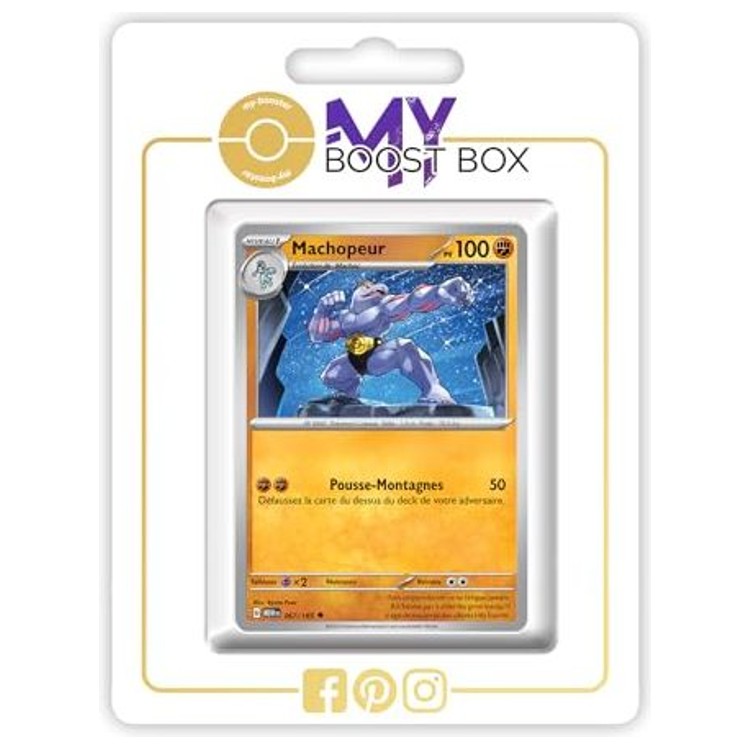 Carte Pokémon Machopeur 067/165 Reverse du set 151 Écarlate et Violet 3.5, vue de face avec le Pokémon Combat en gros plan.