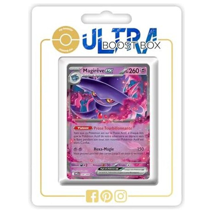 Carte Pokémon Magirêve ex 036/094 Ultra Rare de l’extension Flammes Fantasmagoriques, vue de face avec illustration Psy détaillée