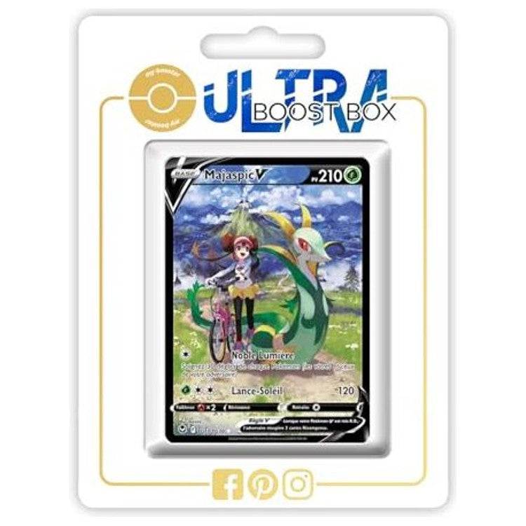 Carte Pokémon Majaspic V TG13/TG30 Alternative Pokémon Gallery Secrète Tempête Argentée EB12 en français, vue de face avec l’illustration complète.