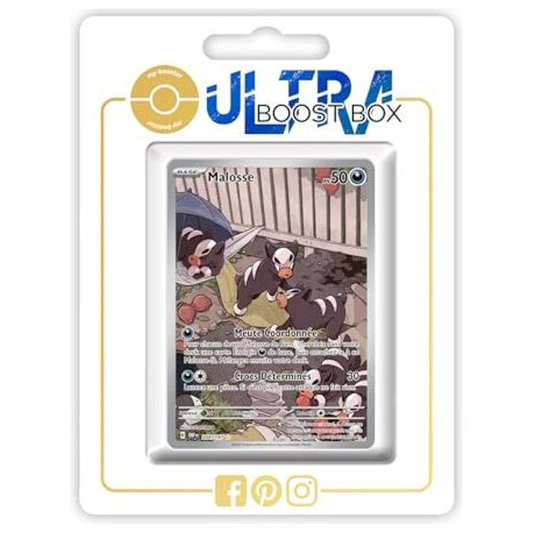Carte Pokémon Malosse 204/197 Alternative Pokémon Gallery Secrète Flammes Obsidiennes EV03, vue de face avec l’illustration complète.