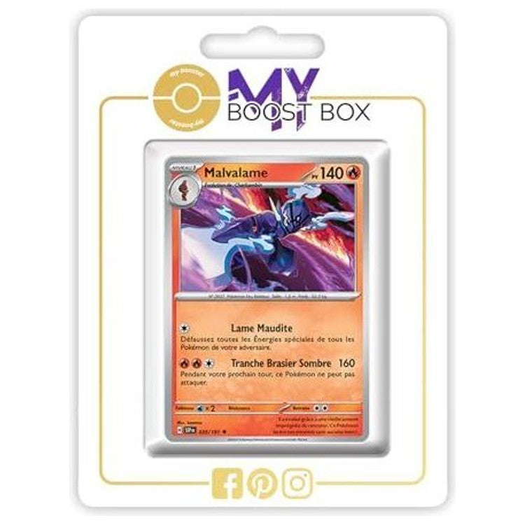 Carte Pokémon Malvalame 035/191 en version Reverse brillante de l’extension Étincelles Déferlantes, bloc Écarlate et Violet EV08, vue de face détaillée.