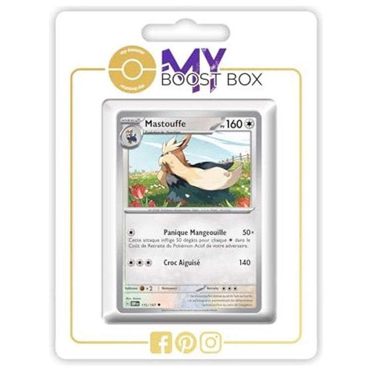 Carte Pokémon Mastoufle 172/197 en version Reverse de l’extension Flammes Obsidiennes Écarlate et Violet 3, vue de face en français
