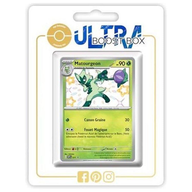 Carte Pokémon Matourgeon SV077 chromatique de l’extension Destinées de Paldea Écarlate et Violet 4.5, vue de face avec l’illustration brillante.