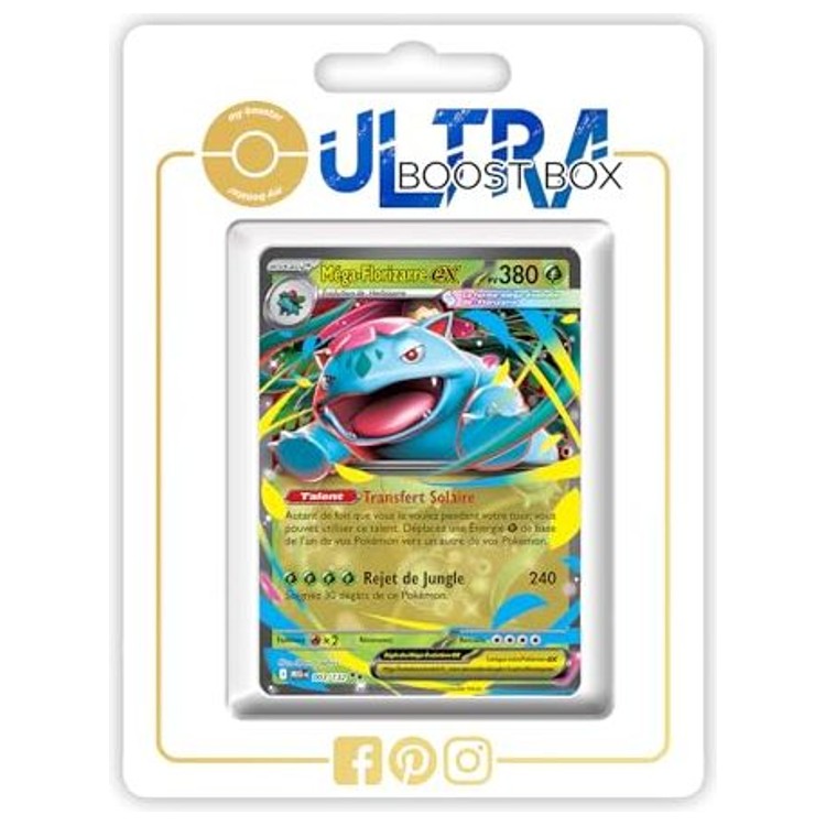 Carte Pokémon Méga-Florizare ex 003/132 Ultra Rare du bloc Méga-Évolution 01, vue de face avec l’illustration complète en français.
